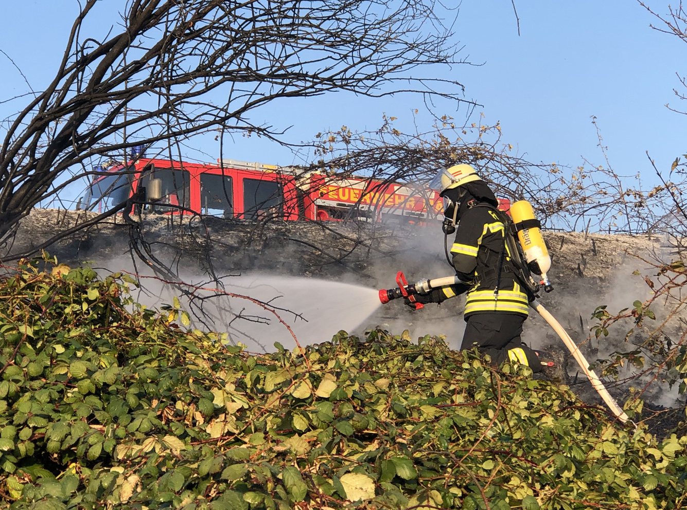 Mehr über den Artikel erfahren F WALD 1 – Böschung mit Gestrüpp brennt
