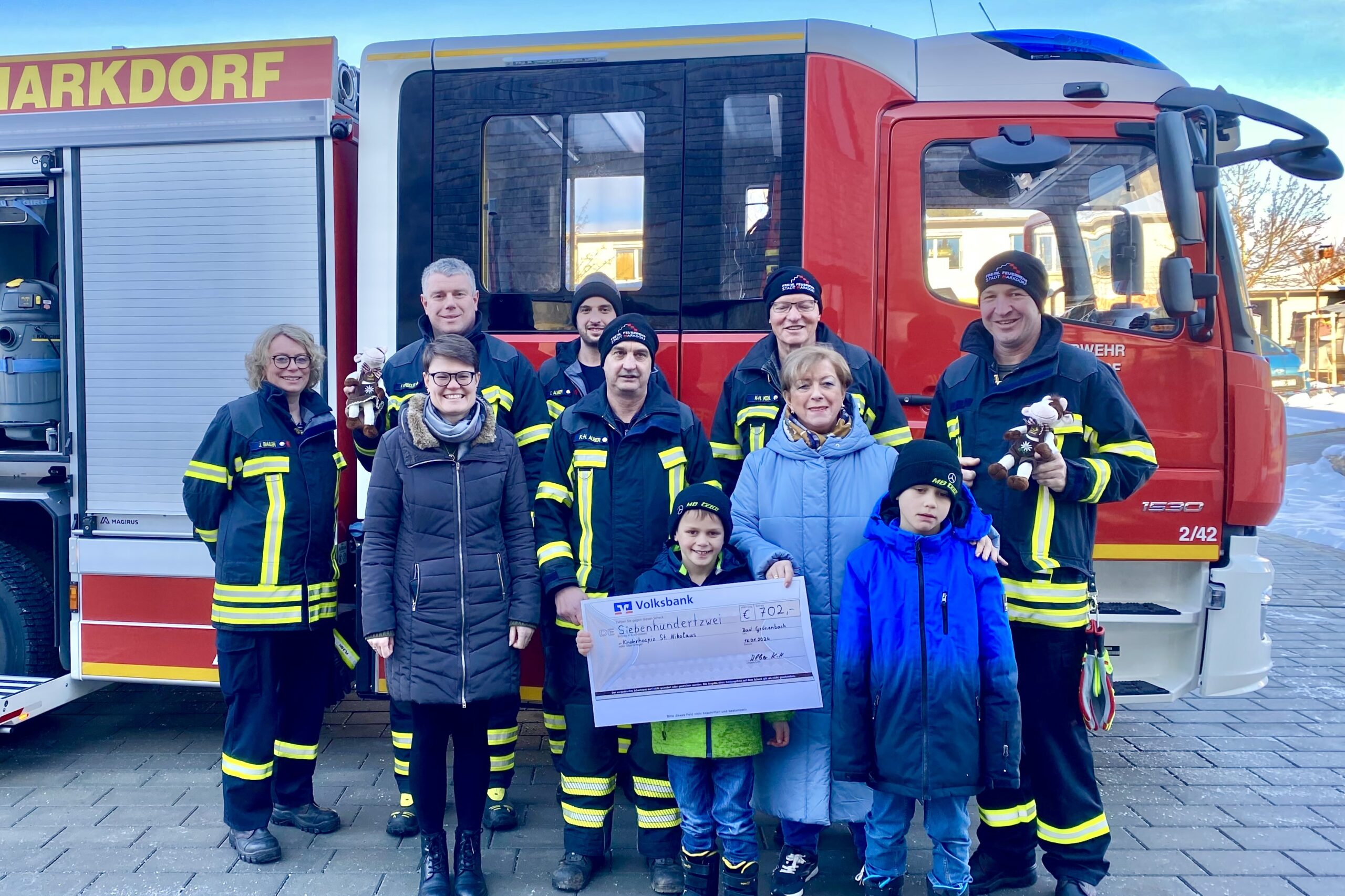 Abteilung Ittendorf übergibt Spendenscheck über 702 Euro